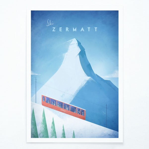 Plakāts Travelposter Zermatt, 50 x 70 cm