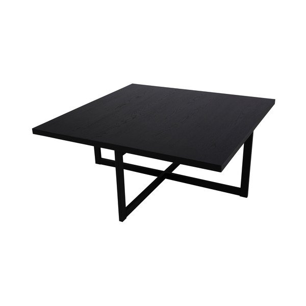 Melns ozolkoka kafijas galdiņš Canett Elliot, 100 x 100 cm-image-3