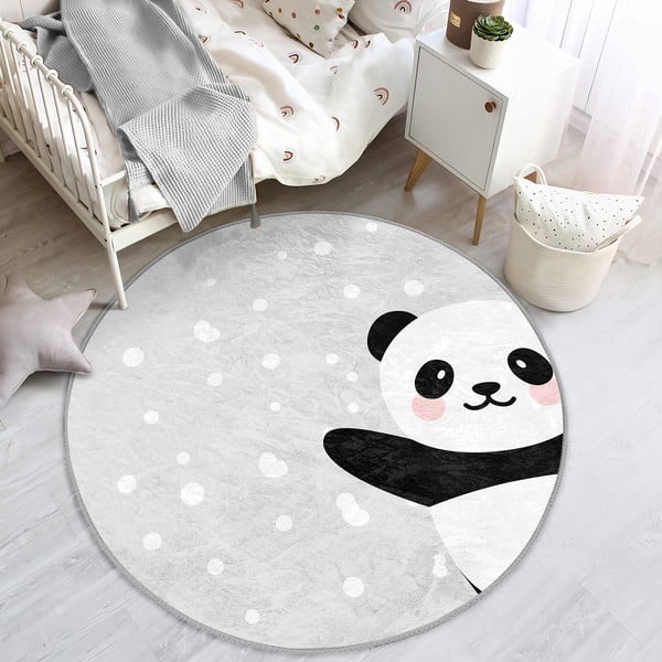 Gaiši pelēks bērnu paklājs ø 100 cm Comfort – Mila Home-image-1