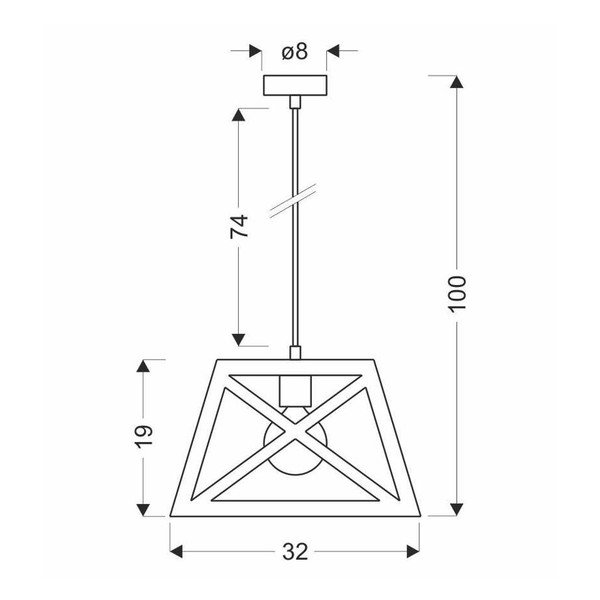 Melna metāla piekaramā lampa 32x32 cm Origami – Candellux Lighting-image-2