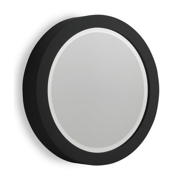 Melns sienas spogulis Geese Thick, Ø 50 cm