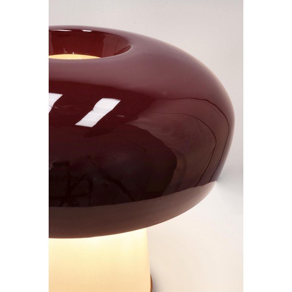 Bordo metāla galda lampa ar stikla abažūru (augstums 35 cm) Clevely – Bizzotto-image-3