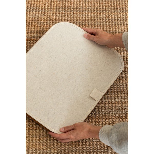 Krēmkrāsas tekstila veļas grozs Bamboo/Linen – Bigso-image-3