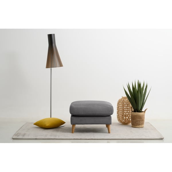 Tumši pelēks velveta kāju soliņš Paris – Scandic-image-1