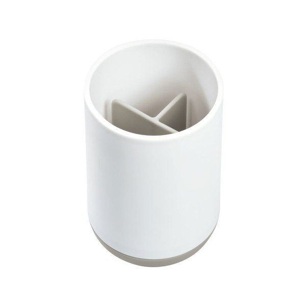 Balta zobu birstes krūze ar nodalījumiem iDesign Cade-image-1