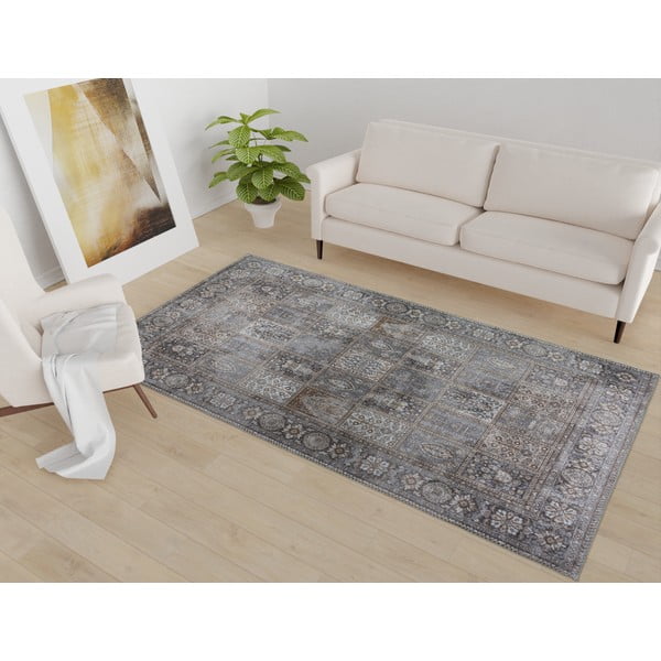 Pelēks mazgājams paklājs 80x150 cm Vintage Orient – Vitaus-image-1