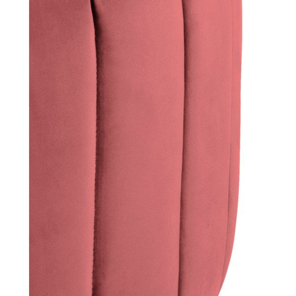 Koraļļu rozā samta pufs Actona Doria, ⌀ 60 cm-image-3