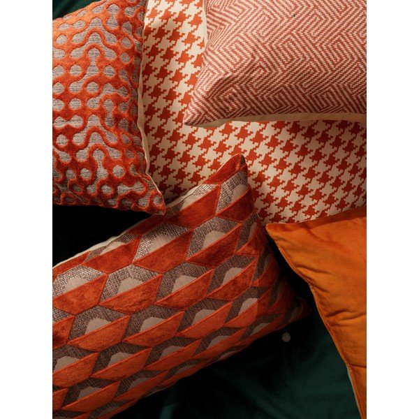 Oranži balts āra spilvens Hartman Poule, 50 x 50 cm-image-1