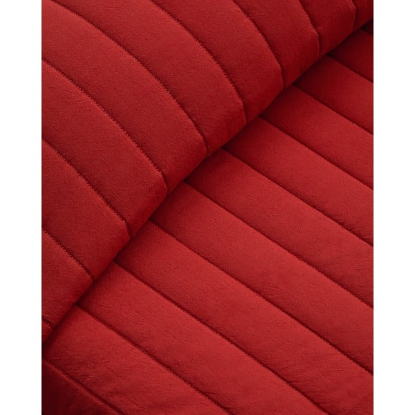 Sarkans stepēts gultas pārklājs no organiskās kokvilnas  180x240 cm Sini – Kave Home-image-3