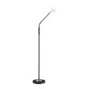 Melna LED stāvlampa ar regulējamu spilgtumu (augstums 150 cm) Dent – Fischer & Honsel