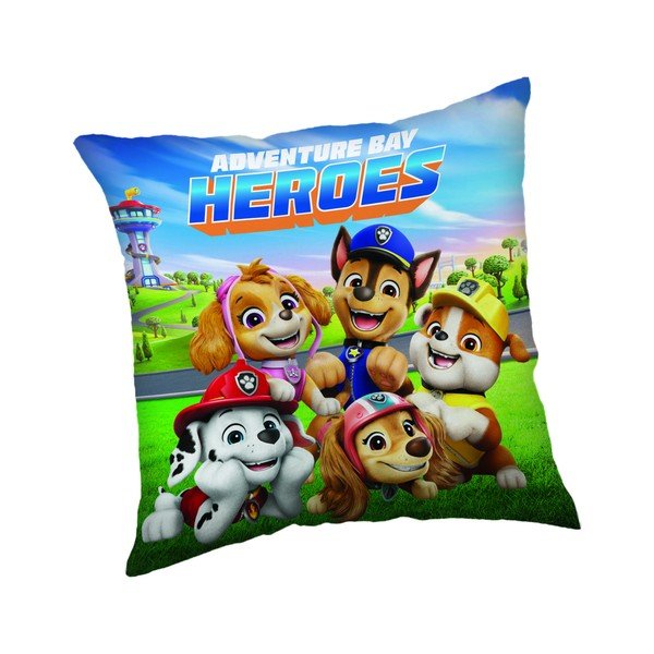 Mikroplīša bērnu spilvens 40x40 cm Tlapková patrola Heroes – Jerry Fabrics