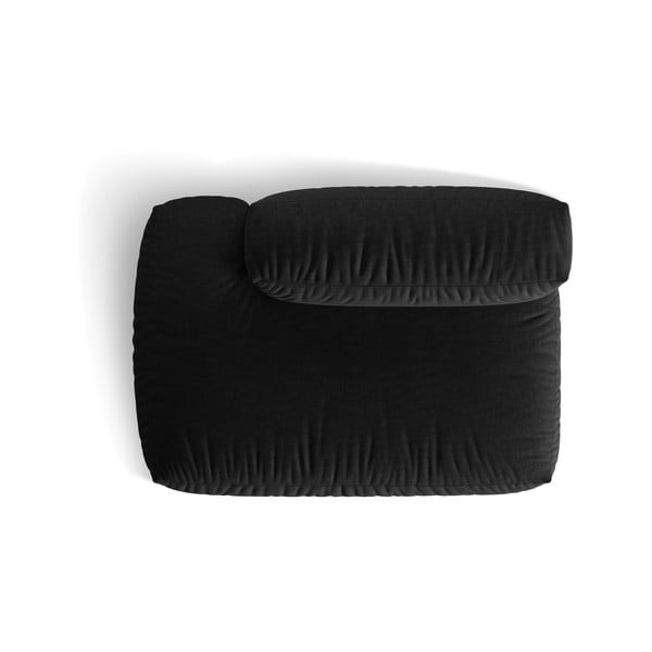Melna modulārā dīvāna daļa (ar kreiso stūri) Martina – Micadoni Home-image-4