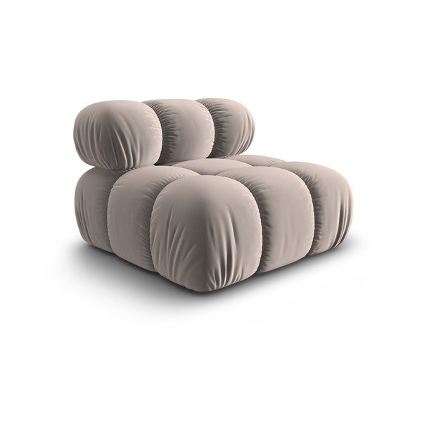 Gaiši brūna samta modulārā dīvāna daļa (vidējā moduļa) Bellis – Micadoni -image-3