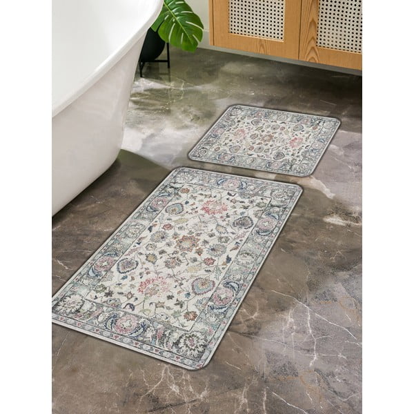 Pelēki vannas istabas paklājiņi (2 gab.) 60x100 cm – Mila Home-image-2