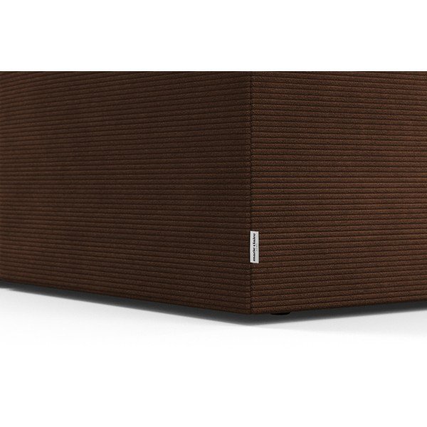 Brūns velveta stūra dīvāns Marie Claire Home Karen, 260 cm, labais stūris-image-1