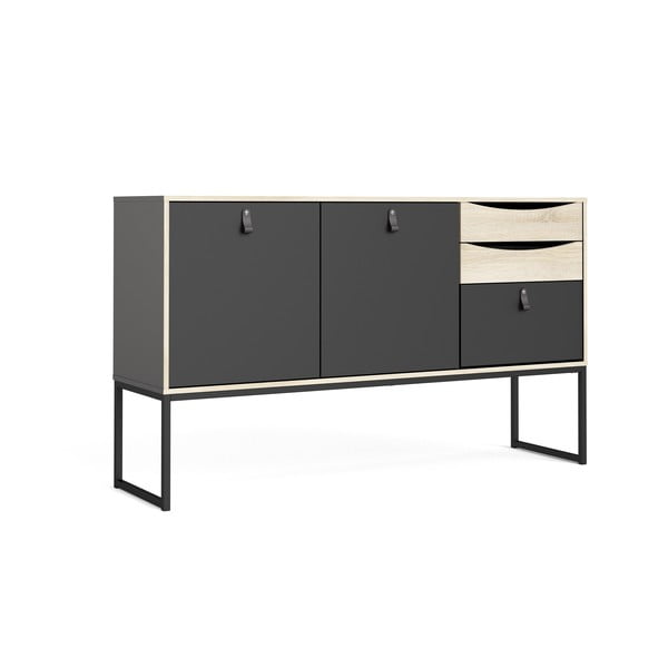 Melna kumode Tvilum Stubbe, 147 x 87 cm-image-2