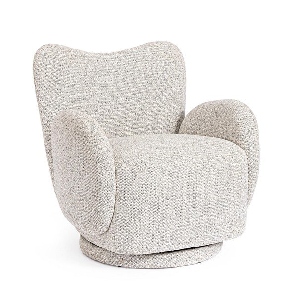 Gaiši pelēks grozāms atpūtas krēsls Harper – Bizzotto