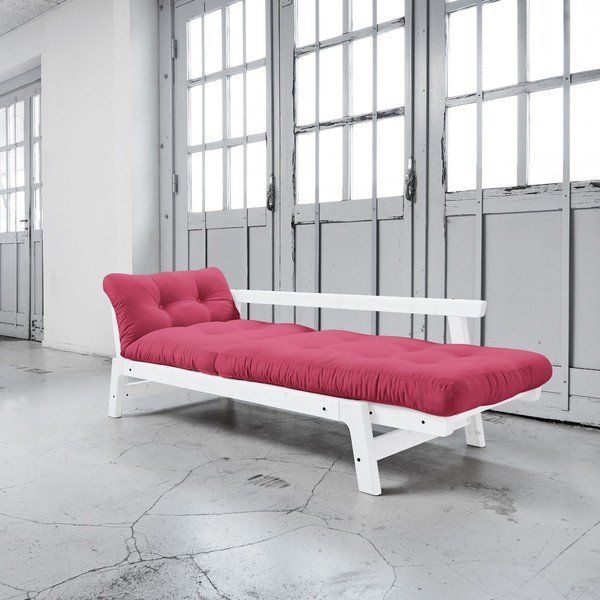 Dīvāns gulta Karup Step White/Magenta-image-2