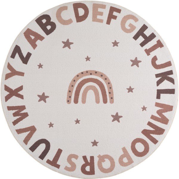 Krēmkrāsas mazgājams bērnu paklājs ø120 cm Coco 1133 – Ayyildiz Carpets