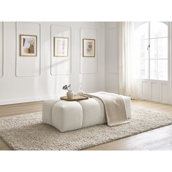 Balts kāju soliņš no šenila auduma Everest – Bobochic Paris-image-3