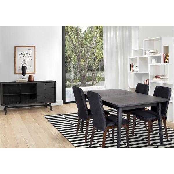 Melns pusdienu galds Woodman Skagen-image-1