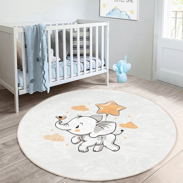 Krēmkrāsas bērnu paklājs ø 100 cm Comfort – Mila Home-image-2