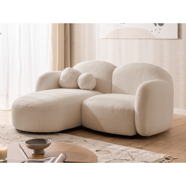 Gaiši brūns stūra dīvāns no buklē auduma (ar kreiso stūri/ar zvilni) Orbit – Ropez-image-4