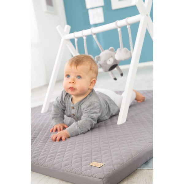 Tumši pelēks bērnu rotaļu paklājiņš 120x120 cm Style – Roba-image-3