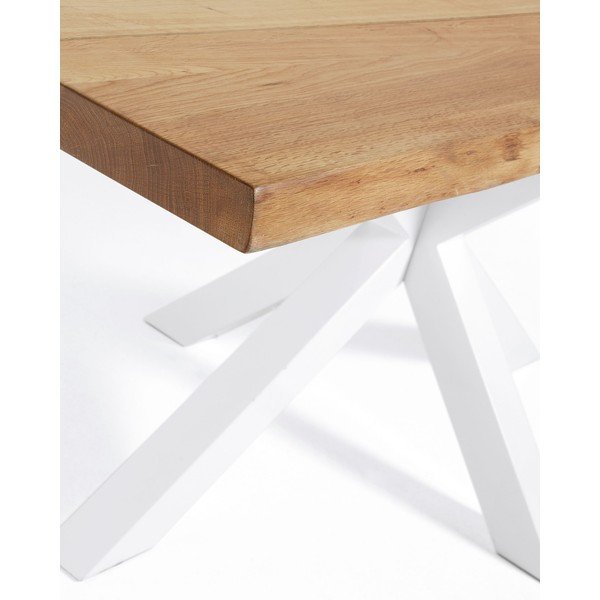 Ēdamgalds ar ozolkoka imitācijas galda virsmu 90x160 cm Argo – Kave Home-image-4