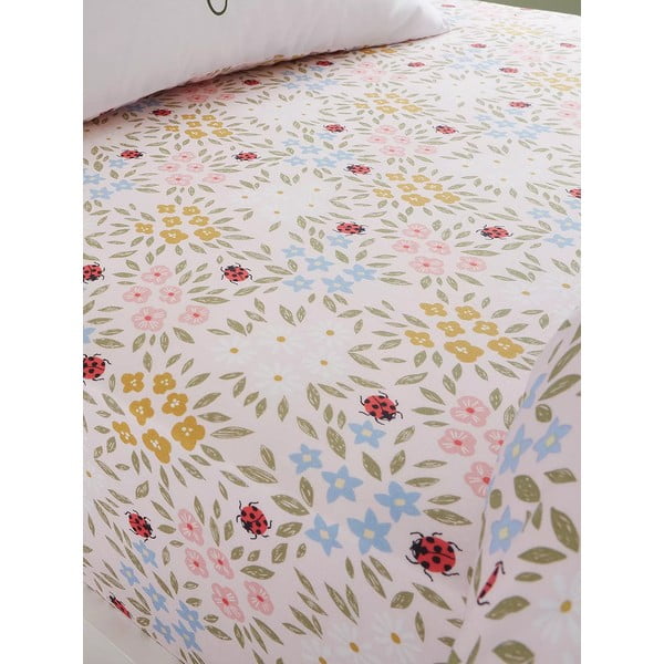 Vienguļamais bērnu palags ar gumiju 90x190 cm Garden Animals – RHS-image-1