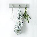 Balts un zaļš lina virtuves dvielis Linen Tales Eucalyptus, 65 x 45 cm