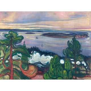 Gleznas reprodukcija Edvard Munch – Train Smoke, 60 x 45 cm