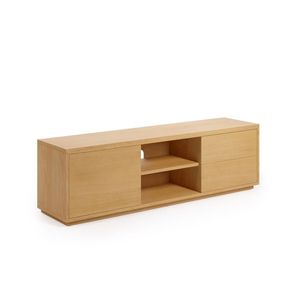 TV galdiņš ar ozolkoka imitāciju dabīgā tonī 150x44 cm Abilen – Kave Home