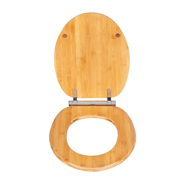 Koka tualetes poda sēdeklis ar vieglas aizvēršanas funkciju Wenko Bambusa, 35 x 41 cm-image-1