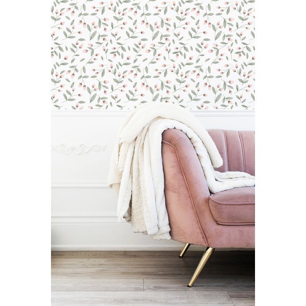 Bērnu tapetes no neausta auduma 10 m x 50 cm Flower Buds – Lilipinso-image-3
