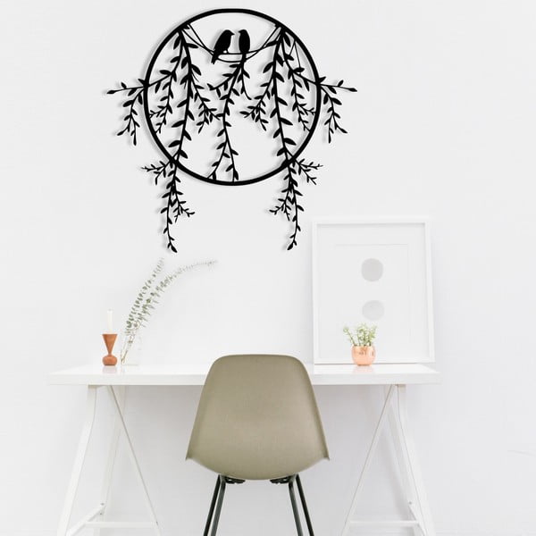 Metāla sienas dekors 45x44 cm Lovebirds – Wallity-image-2