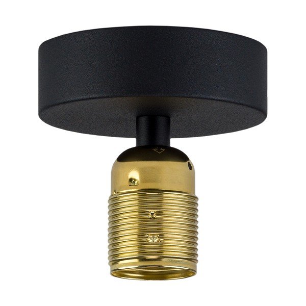 Melna griestu lampa ar zelta ligzdu Sotto Luce Uno-image-2