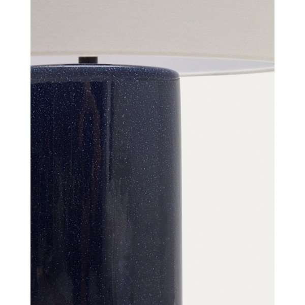 Zila galda lampa ar auduma abažūru (augstums 53,5 cm) Toneric – Kave Home-image-4