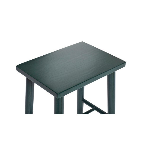 Tumši zaļš ozolkoka bāra krēsls Hübsch ozolkoka bāra krēsls, augstums 52 cm-image-1