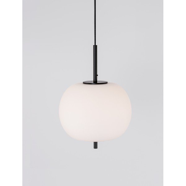 Balta/melna stikla piekaramā lampa ø 30 cm Lato – Nova Luce-image-4