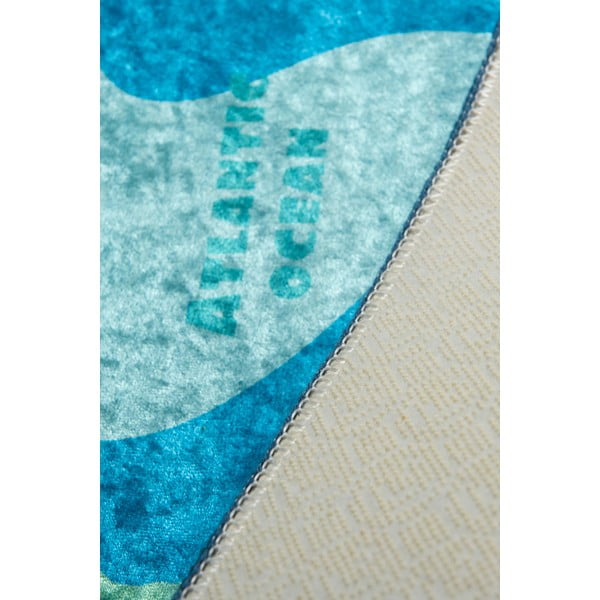 Zils bērnu neslīdošs paklājs Conceptum Hypnose Karte, 100 x 160 cm-image-1