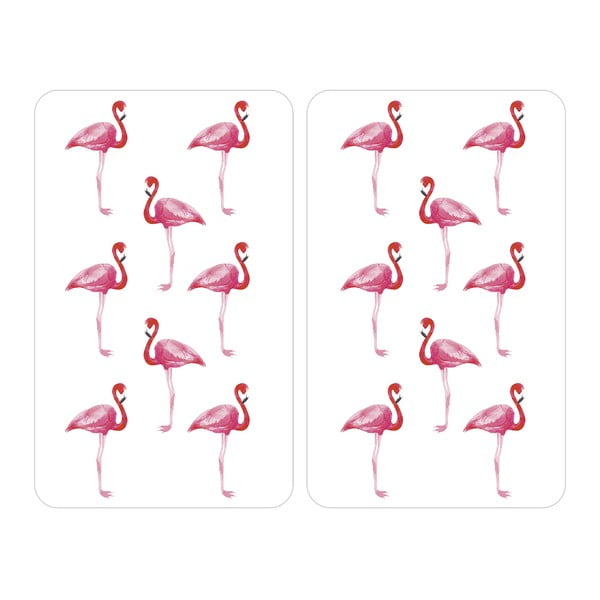 2 stikla vāciņu komplekts Wenko Flamingo plītiņai