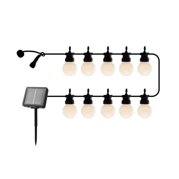 Lampiņu virtene ar saules baterijām spuldžu skaits 10 gab. garums 300 cm Lucas Matte – Sirius