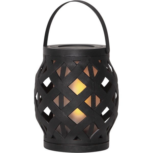 Melna laterna Star Trading Flame Lantern, augstums 16 cm