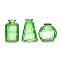 3 zaļu stikla vāžu komplekts Sass & Belle Bud