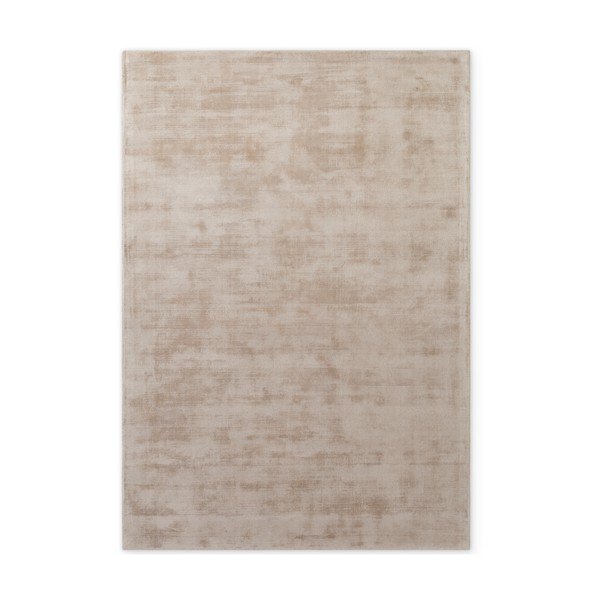 Bēšs ar rokām darināts viskozes paklājs 80x150 cm Noemi – Vikosa