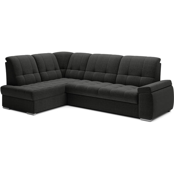 Tumši pelēks salokāms/ar uzglabāšanas vietu stūra dīvāns (ar kreiso stūri/L veida) Sado – ELTAP-image-2