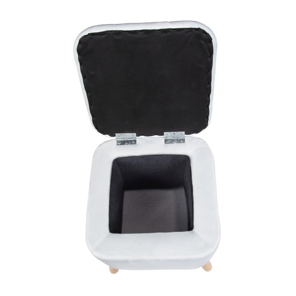 Gaiši pelēka samta taburete – Wenko-image-3