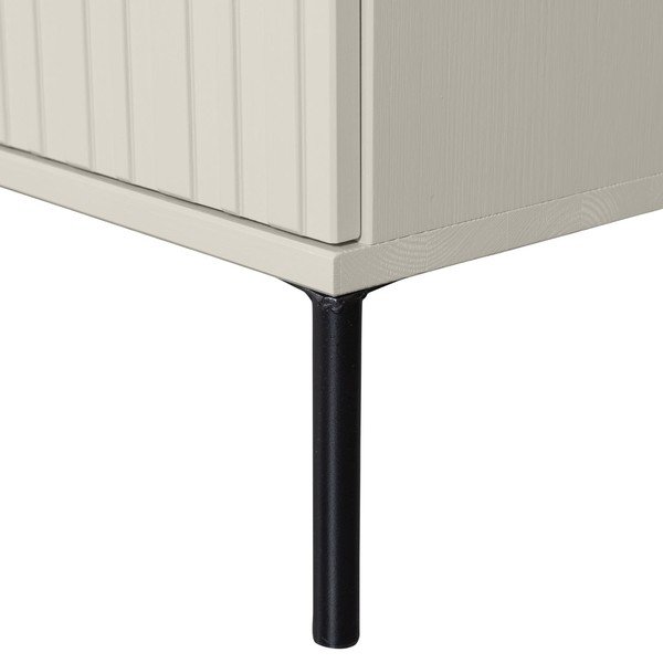 Gaiši pelēks priedes masīvkoka TV galdiņš 150x56x44 cm New Gravure – WOOOD-image-4