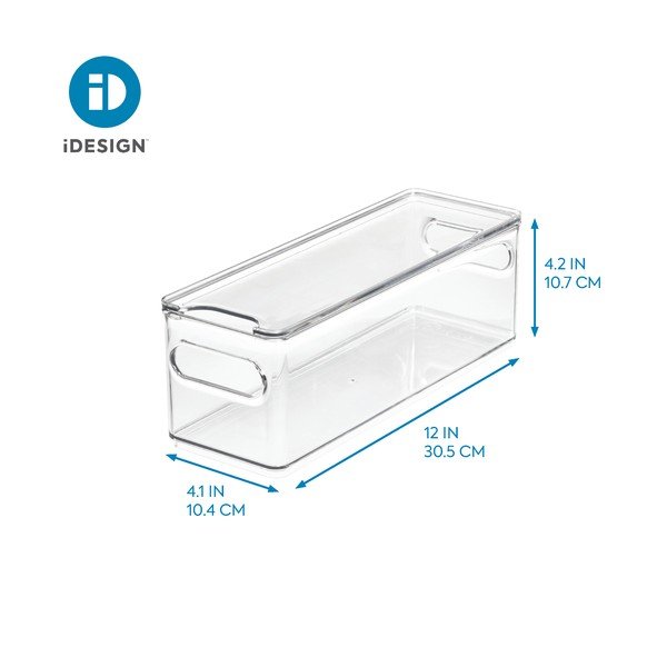Caurspīdīga uzglabāšanas kaste ar vāku iDesign The Home Edit, 31,1 x 10,8 cm-image-4